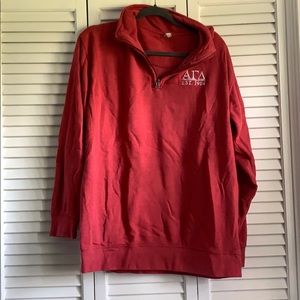 Red comfort colors alpha gamma delta quarter zip